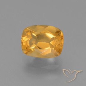 1.97 ct Golden Citrine Stone, Natural Citrine in Cushion-Cut Shape for Sale