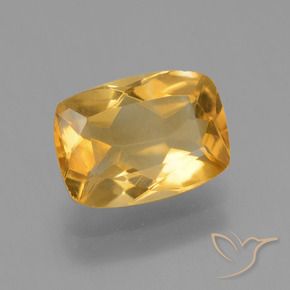 2.77 ct Golden Citrine Stone, Natural Citrine in Cushion-Cut Shape for Sale