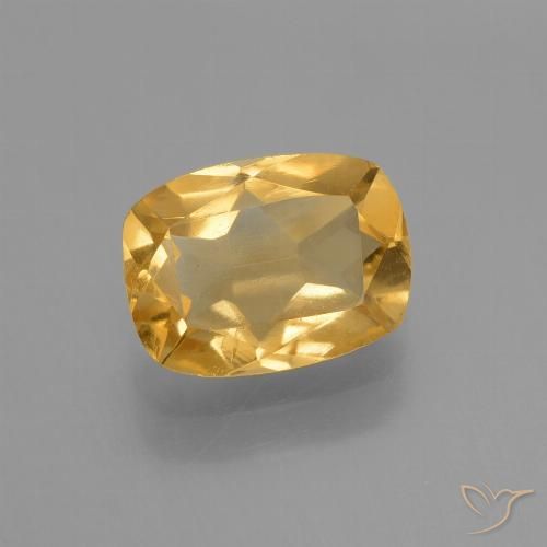 1.94ct Natural Medium-Light Orange-Gold Citrine, Cushion, VS-SI