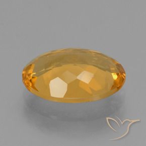 Citrine Gemstone in 12.9 x 9.4 mm Size for Sale, Citrine Stone in Medium-Light Orange-Gold Color