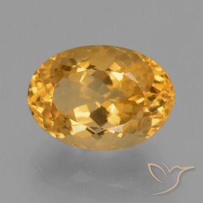 4.93 ct Golden Citrine Stone, Natural Citrine in Oval Facet Shape for Sale