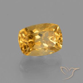 2.53 ct Golden Citrine Stone, Natural Citrine in Cushion-Cut Shape for Sale