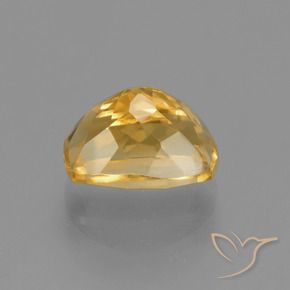 Citrine Gemstone in 9.6 x 6.9 mm Size for Sale, Citrine Stone in Medium-Light Orange-Gold Color