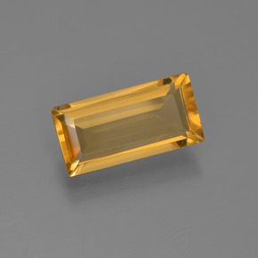 Dark Golden Цитрин Камень - 2.3ct Фасетная Огранка Багет (ID: 454923)