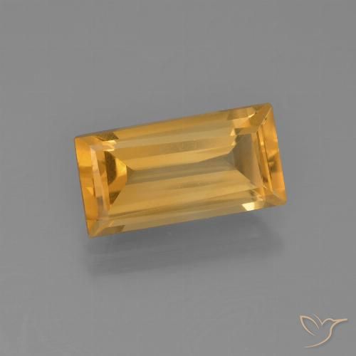 Citrino 12,1 x 6,2mm dorato Baguette sfaccettata dal Brasile, peso di 2,86 ct, gemma naturale non trattati in purezza VVS-VS, 1 pezzo Citrino - Colore: Arancio-Oro, durezza Mohs di 7 adatto per gioielli da indossare ogni giorno, Sblocca Chakra del Plesso Solare, Photo A