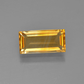 Deep Orange-Gold Citrine Gem - 2.3ct Baguette Facet (ID: 454931)
