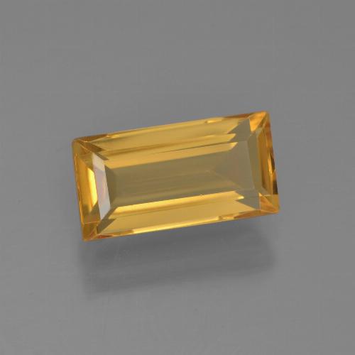 Dark Golden Citrine Gem - 3.2ct Baguette Facet (ID: 454933)