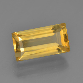 Medium Golden Citrine Gem - 3.4ct Baguette Facet (ID: 455143)