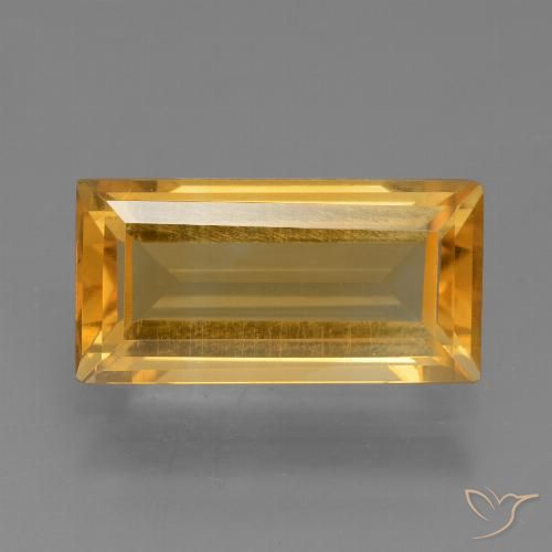 Orange-or Citrine gemme - 2.5ct Baquette facette (ID: 455260)