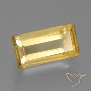 2.10 ct Golden Citrine Stone, Natural Citrine in Baguette Facet Shape for Sale