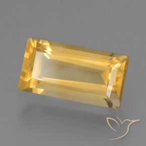 1.78 ct Golden Citrine Stone, Natural Citrine in Baguette Facet Shape for Sale
