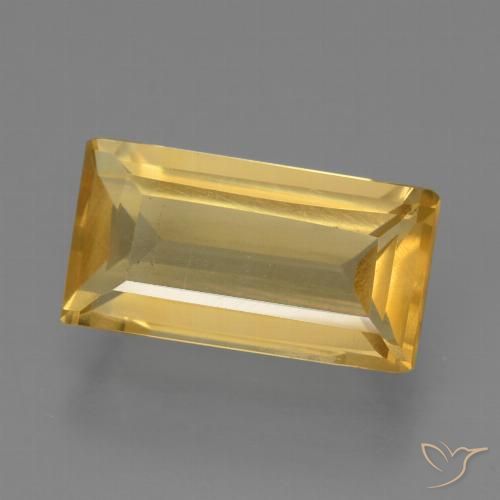 1.40ct Natural Gold Citrine, Baguette, VS