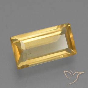 1.40 ct Golden Citrine Stone, Natural Citrine in Baguette Facet Shape for Sale