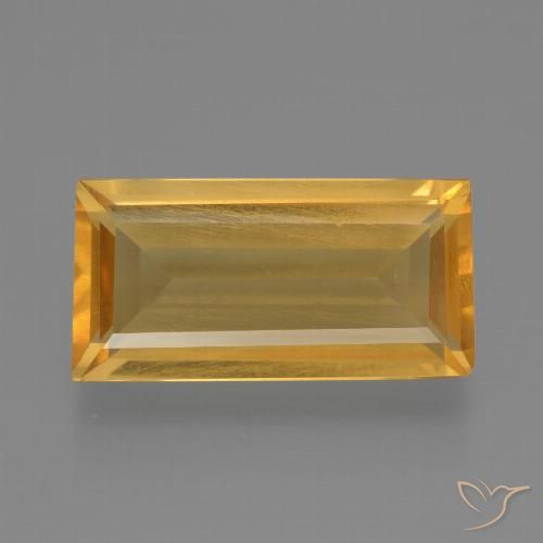 Dorado naranja claro medio Citrina Gema - 2.2ct Faceta en Estilo Baguette (ID: 455264)