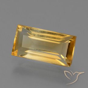 1.79 ct Golden Citrine Stone, Natural Citrine in Baguette Facet Shape for Sale