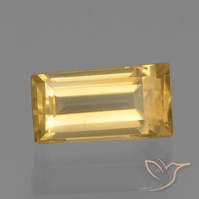 1.90 ct Golden Citrine Stone, Natural Citrine in Baguette Facet Shape for Sale