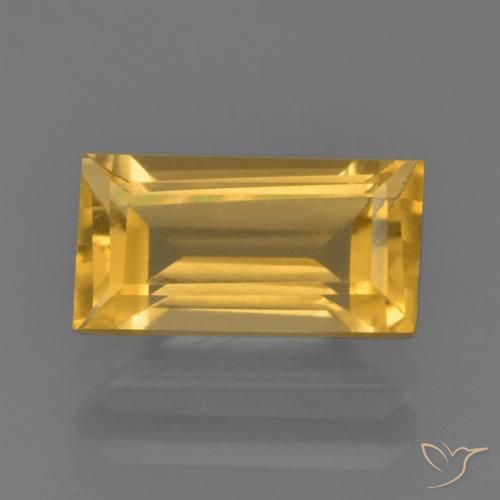 1.90ct Natural Bright Gold Citrine, Baguette, VS