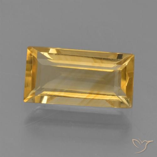 1.49ct Natural Bright Gold Citrine, Baguette, VVS-VS
