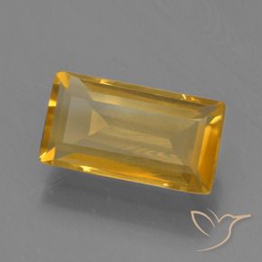 1.60 ct Golden Citrine Stone, Natural Citrine in Baguette Facet Shape for Sale