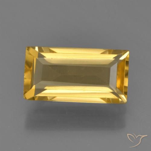 1.49ct Natural Medium-Light Golden Citrine, Baguette, VVS-VS