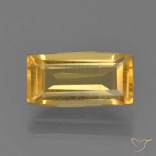 1.49ct Natural Bright Gold Citrine, Baguette, VVS-VS