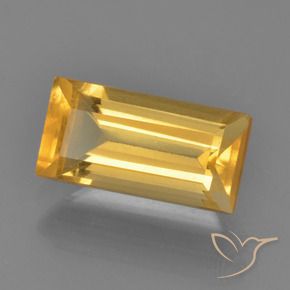 1.79 ct Golden Citrine Stone, Natural Citrine in Baguette Facet Shape for Sale
