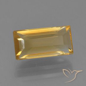 1.69 ct Golden Citrine Stone, Natural Citrine in Baguette Facet Shape for Sale