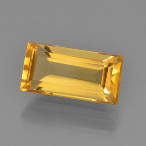 Medium Golden Цитрин Камень - 3ct Фасетная Огранка Багет (ID: 455572)
