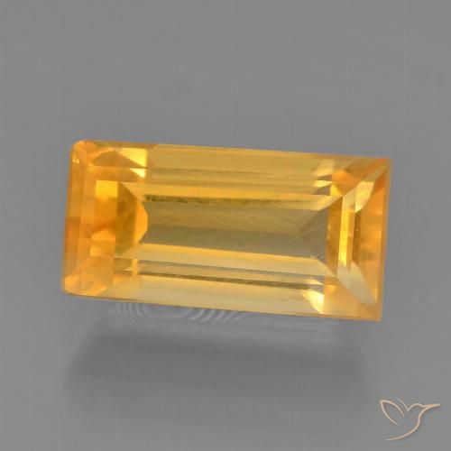 2.76ct Natural Orange-Gold Citrine, Baguette, VS