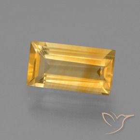 1.56 ct Golden Citrine Stone, Natural Citrine in Baguette Facet Shape for Sale