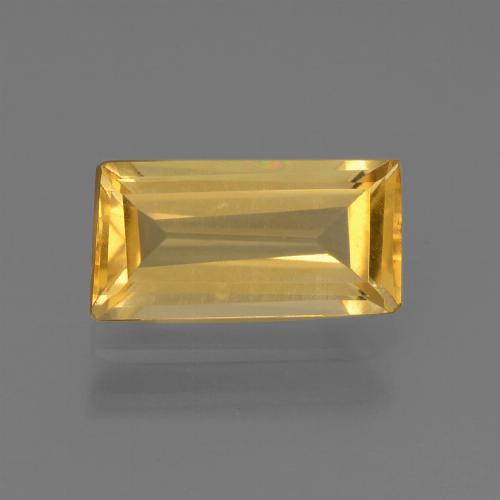 Dorado medio Citrina Gema - 1.5ct Faceta en Estilo Baguette (ID: 455698)