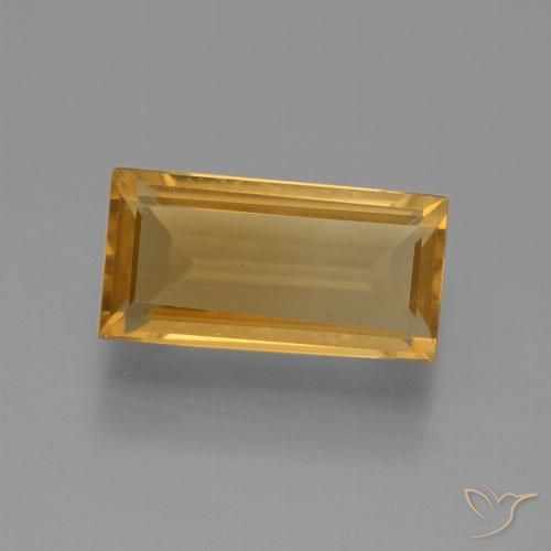 1.33ct Natural Orange-Gold Citrine, Baguette, VS