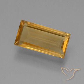 1.33 ct Golden Citrine Stone, Natural Citrine in Baguette Facet Shape for Sale