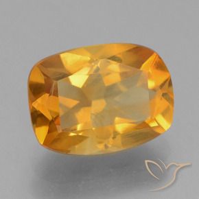 2.25 ct Golden Citrine Stone, Natural Citrine in Cushion-Cut Shape for Sale