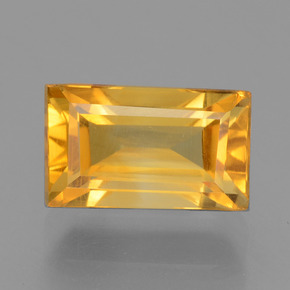 Dark Orange-Gold Цитрин Камень - 1.9ct Фасетная Огранка Багет (ID: 456115)