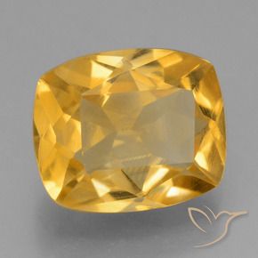 2.09 ct Golden Citrine Stone, Natural Citrine in Cushion-Cut Shape for Sale