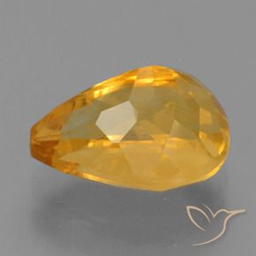 Citrine Gemstone in 10.6 x 7.6 mm Size for Sale, Citrine Stone in Dark Orange-Gold Color