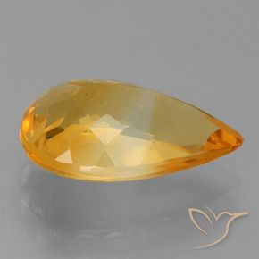 Citrine Gemstone in 14 x 9 mm (calibrated) Size for Sale, Citrine Stone in Dark Orange-Gold Color