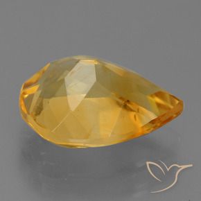 Citrine Gemstone in 11.1 x 8.2 mm Size for Sale, Citrine Stone in Dark Orange-Gold Color
