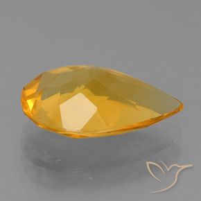 Citrine Gemstone in 13 x 8.5 mm Size for Sale, Citrine Stone in Dark Orange-Gold Color