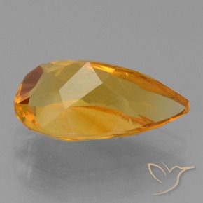 Citrine Gemstone in 11.8 x 7.2 mm Size for Sale, Citrine Stone in Deep Orange-Gold Color