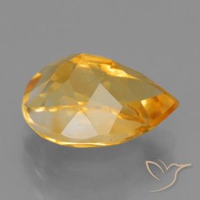 Citrine Gemstone in 12.4 x 8.7 mm Size for Sale, Citrine Stone in Dark Orange-Gold Color