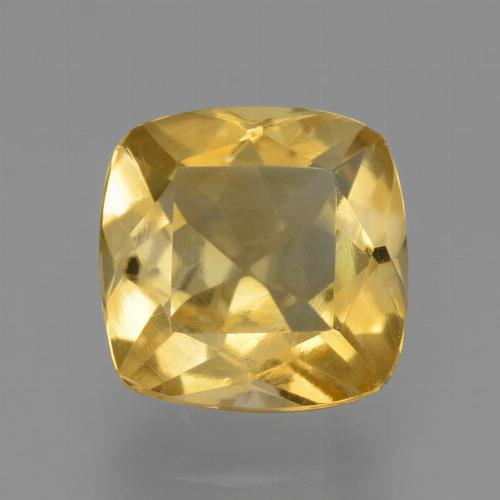 Medium-Light Golden Цитрин Камень - 2ct Огранка Подушечка (ID: 456249)