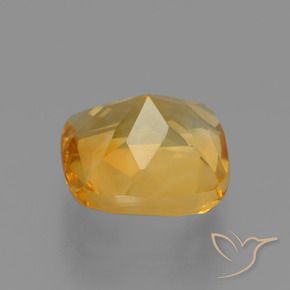 Citrine Gemstone in 7.4 x 7.2 mm Size for Sale, Citrine Stone in Deep Golden Orange Color
