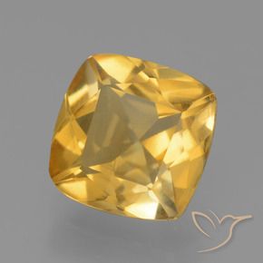 1.70 ct Golden Citrine Stone, Natural Citrine in Cushion-Cut Shape for Sale