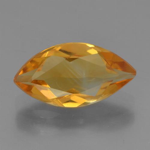 Dark Orange-Gold Citrine Gem - 1.5ct Marquise Facet (ID: 456296)