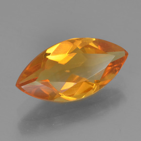 1.58 ct Gold Citrine Stone, Natural Citrine in Marquise Facet Shape for Sale