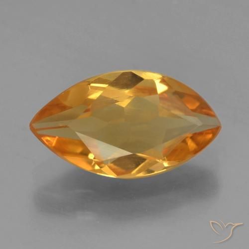 Deep Orange-Gold Цитрин Камень - 1.5ct Фасетная Маркиза (ID: 456300)