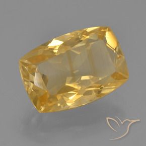 4.58 ct Golden Citrine Stone, Natural Citrine in Cushion-Cut Shape for Sale