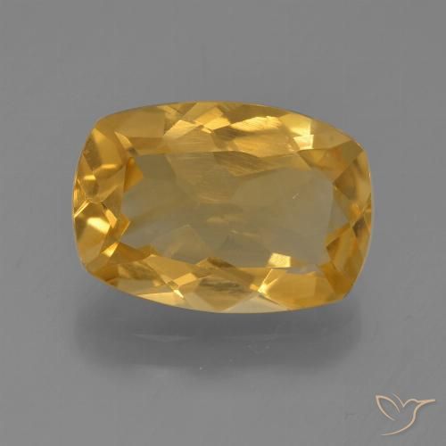 3.21ct Natural Medium Orange Citrine, Cushion, VVS-VS